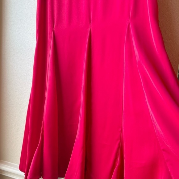 Rhode Cleo Satin Slip Dress in Lipstick Red Sz L - Picture 7 of 14